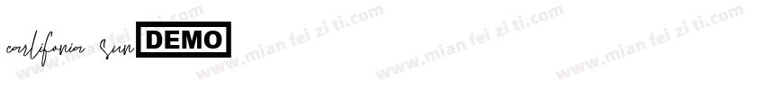 carlifonia sun字体转换